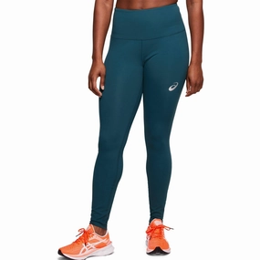 single Asics High Waist 2 Womens Long Running Tights - Blue