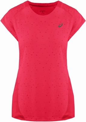 Asics Lite-Show Short Sleeve Womens Running Top - Pink Casual Layering Wear