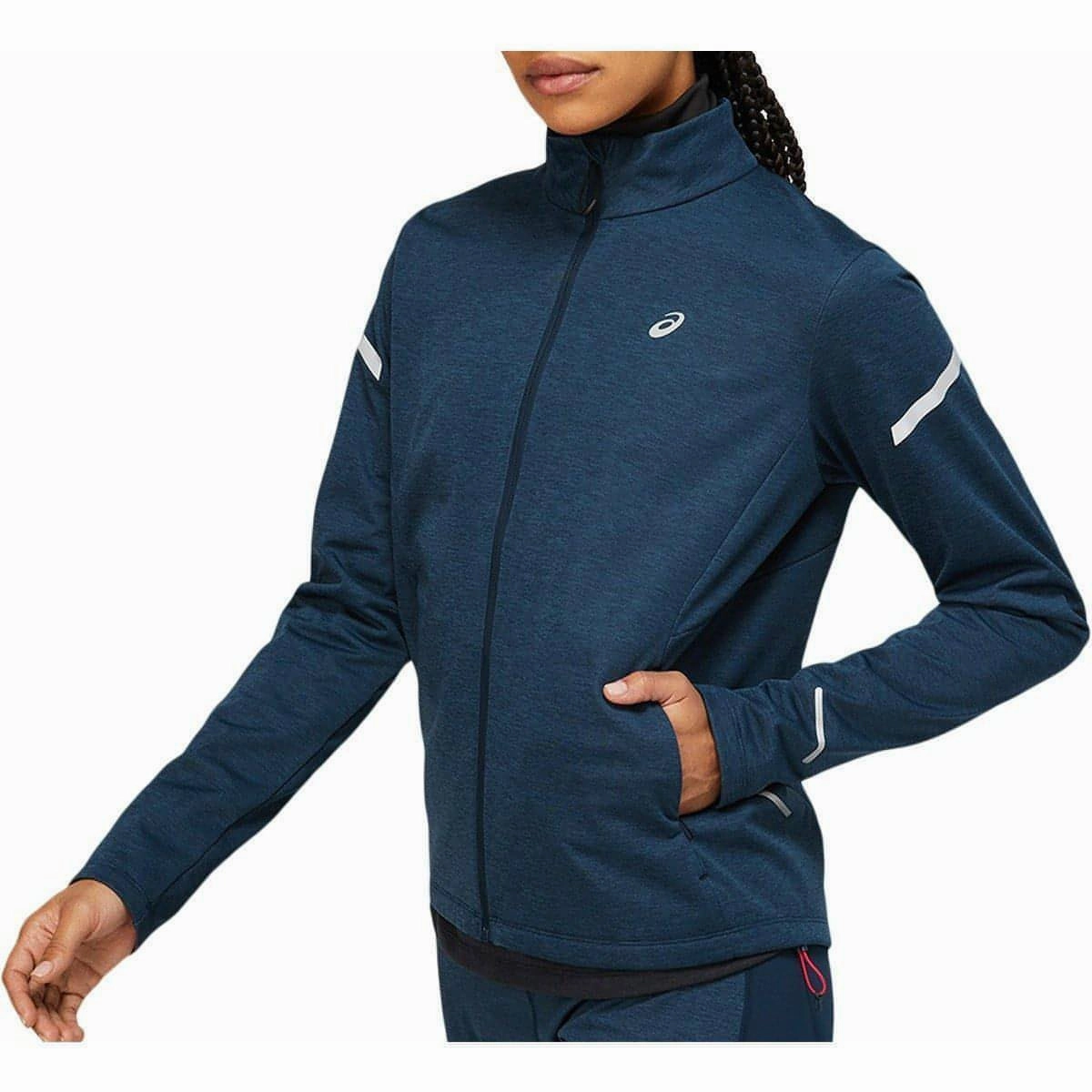 popular among teenagers Asics Lite-Show Winter Womens Running Jacket - Navy