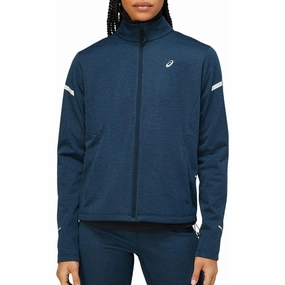 Asics Lite-Show Winter Womens Running Jacket - Navy Persist Sombrero