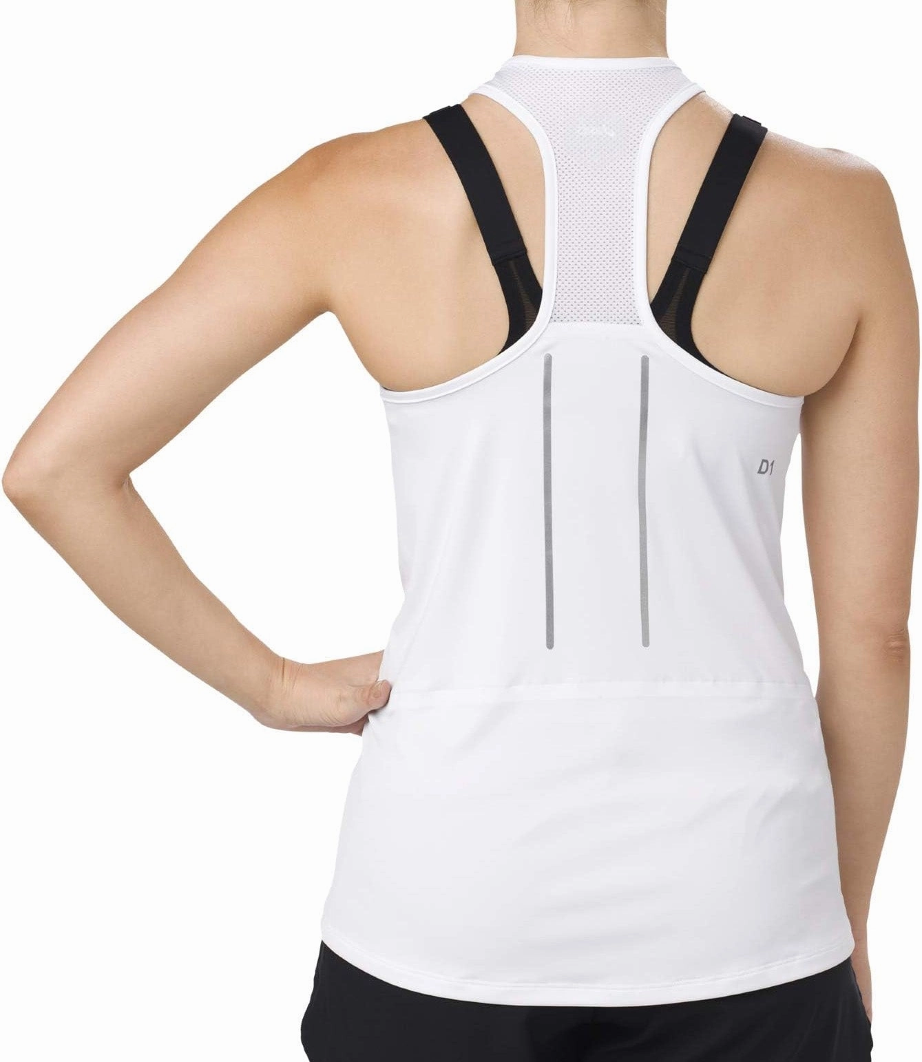 crystal Asics Lite-Show Womens Running Vest Tank Top - White