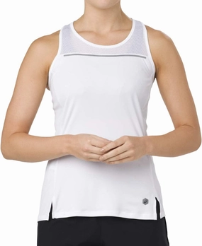 Asics Lite-Show Womens Running Vest Tank Top - White machine - washable clothing