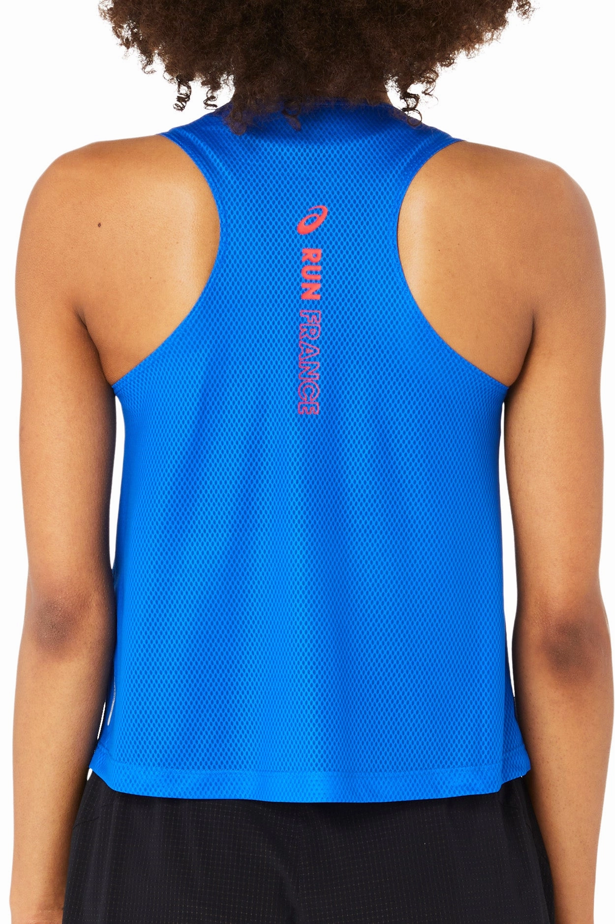 Asics Nation Womens Running Vest Tank Top - Blue solidity Weight Distributing Pads