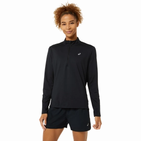 Asics Ready-Set Half Zip Breathable mesh lining Adjustable Hood System
