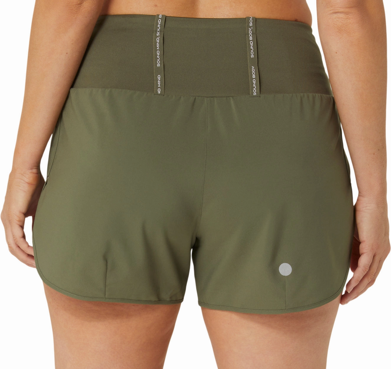 Hypoallergenic fabric Asics Road 3.5 Inch Womens Running Shorts - Green