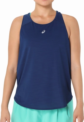 Neutral detailing Asics Road Womens Running vest Tank Top - Blue
