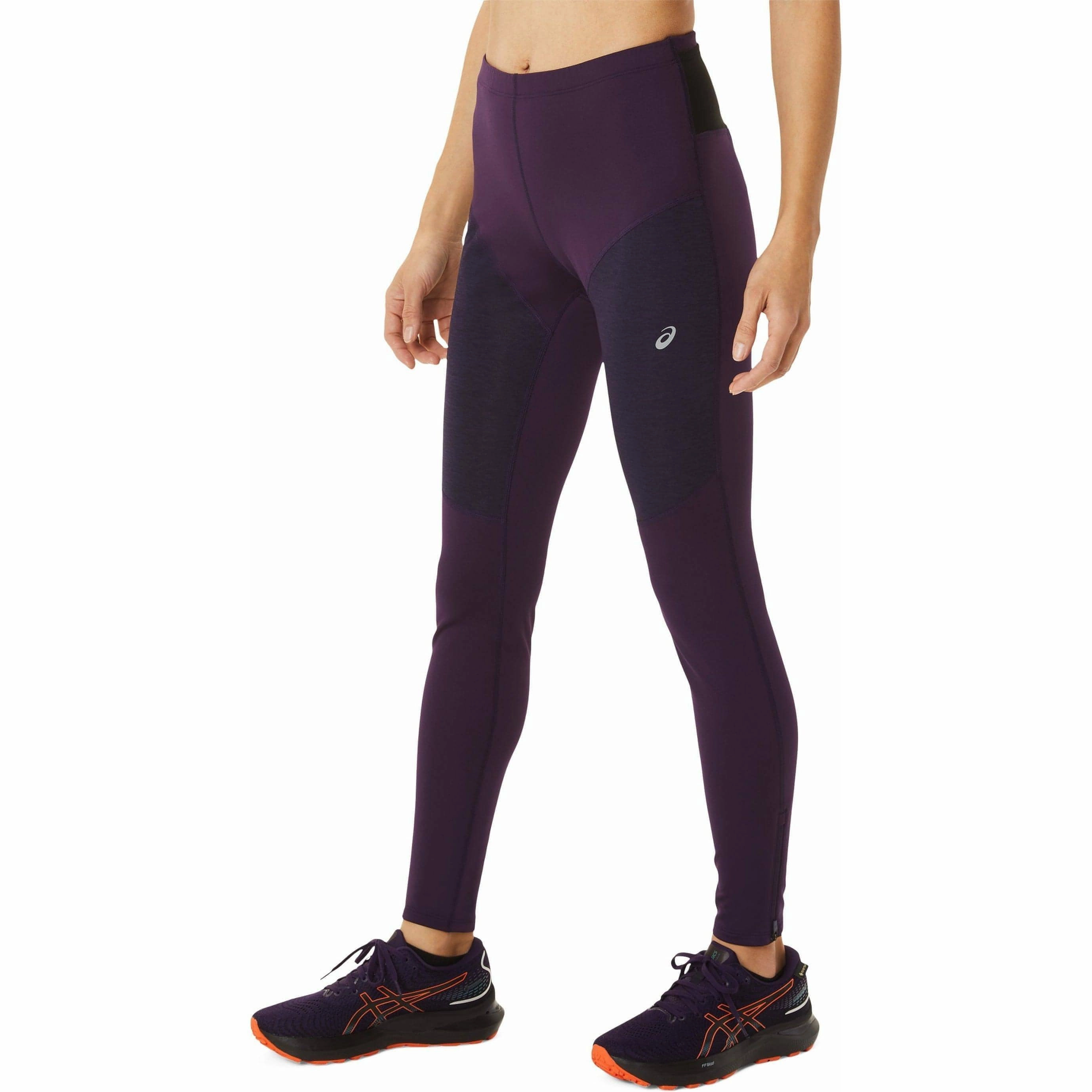 Asics Winter Womens Long Running Tights - Purple Tear Resistant Stitching