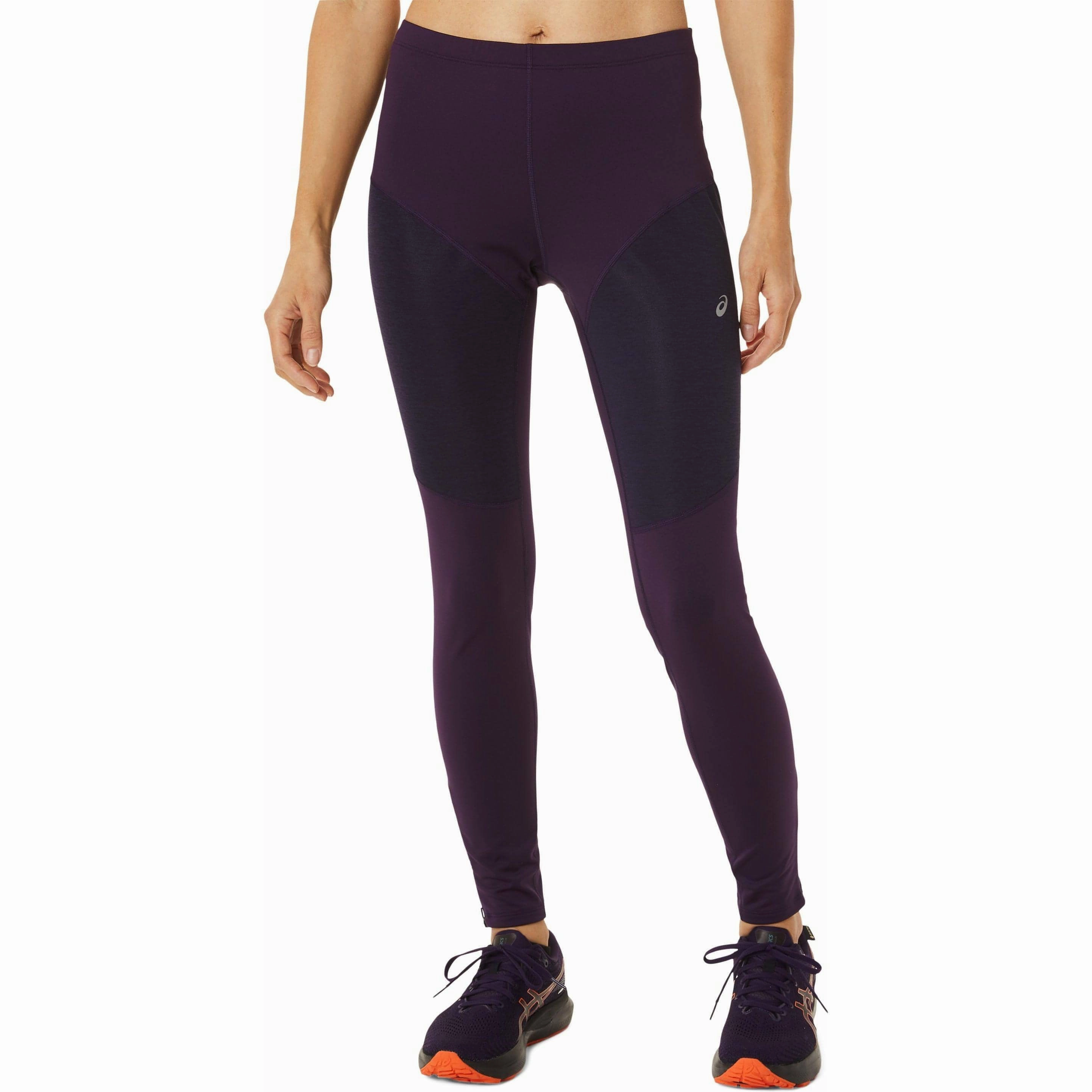 Asics Winter Womens Long Running Tights - Purple home