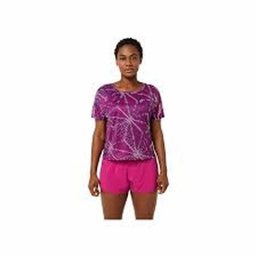 Slim Fit Shirt AirflowOptimized Design Asics Women's SAKURA AOP SS Top