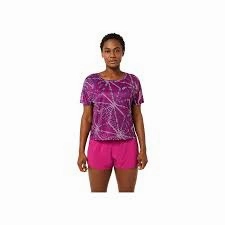 WaterResistantCoating Asics Women's SAKURA AOP SS Top