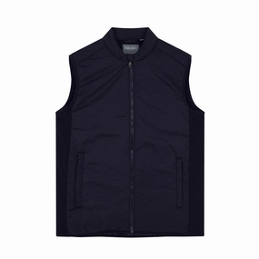 setting Lyle & Scott Tonal Eagle Golf Gilet - Dark Navy
