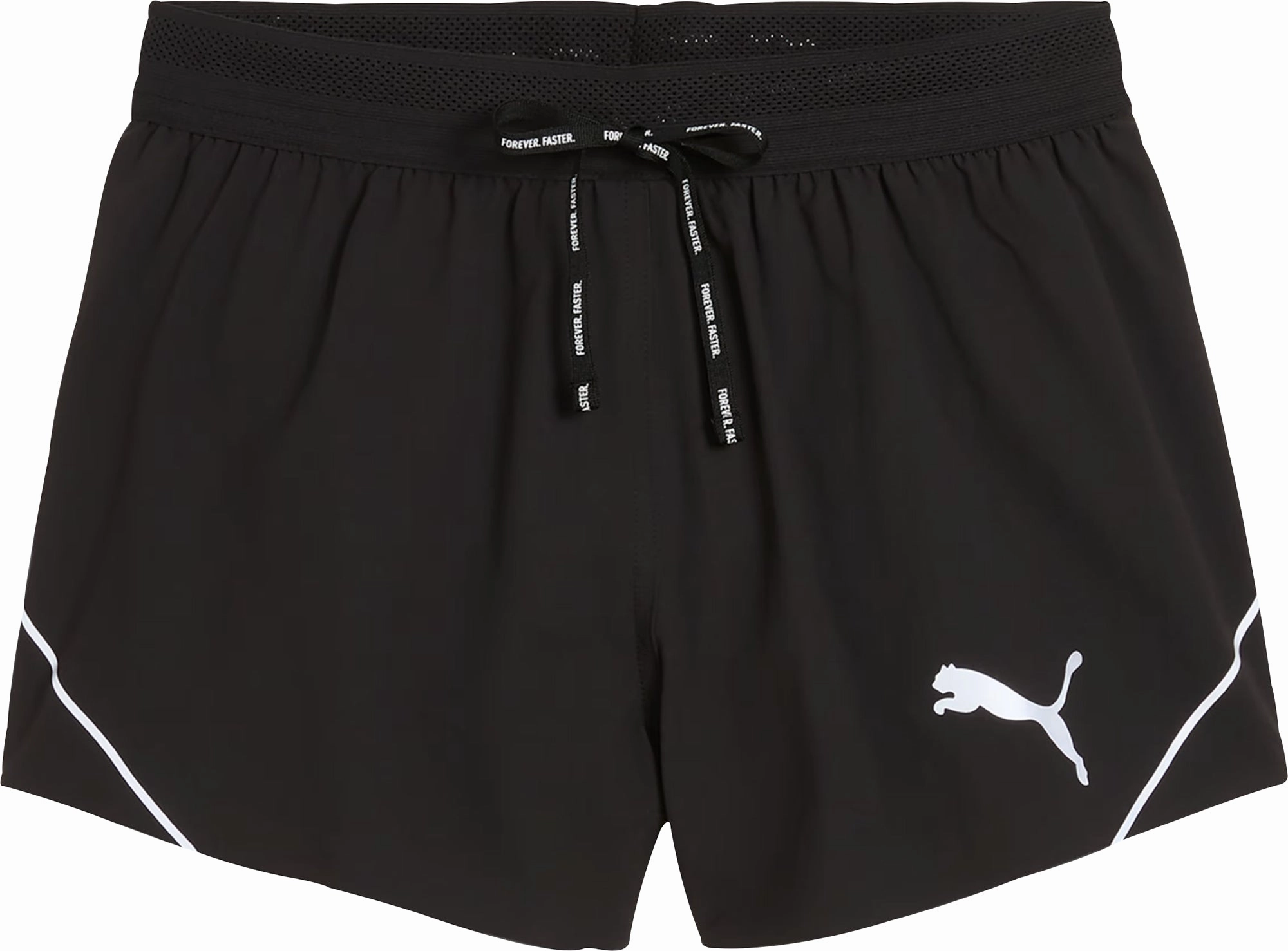 Sports Wear Puma Raceday UltraWeave 3 Inch Womens Split Running Shorts - Black