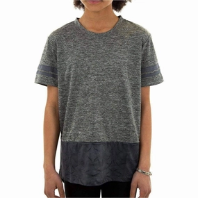 More Mile Marl Girls Short Sleeve Training Top - Grey Casual Vibes