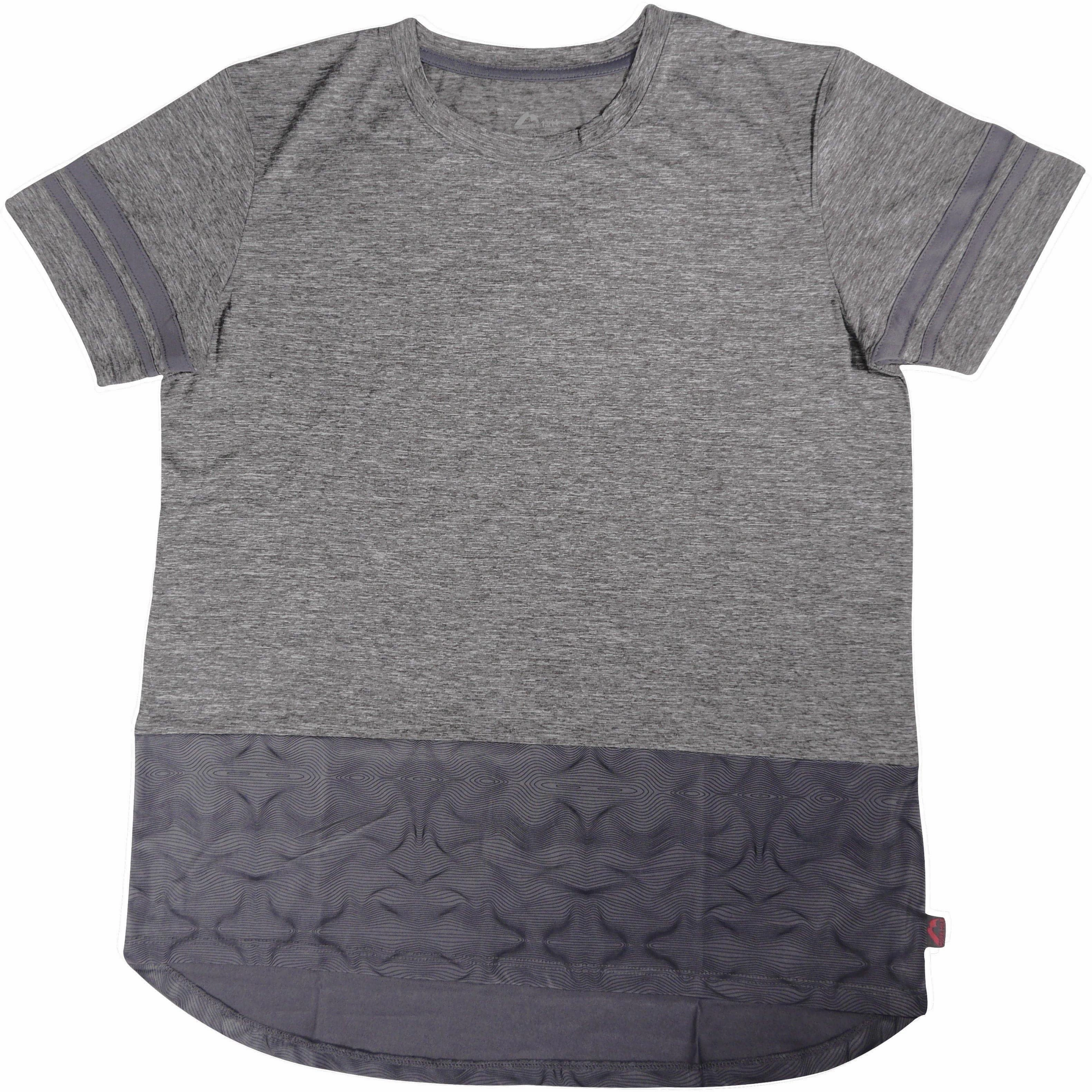 More Mile Marl Girls Short Sleeve Training Top - Grey EnhancedDurabilityFinish Adult Wear