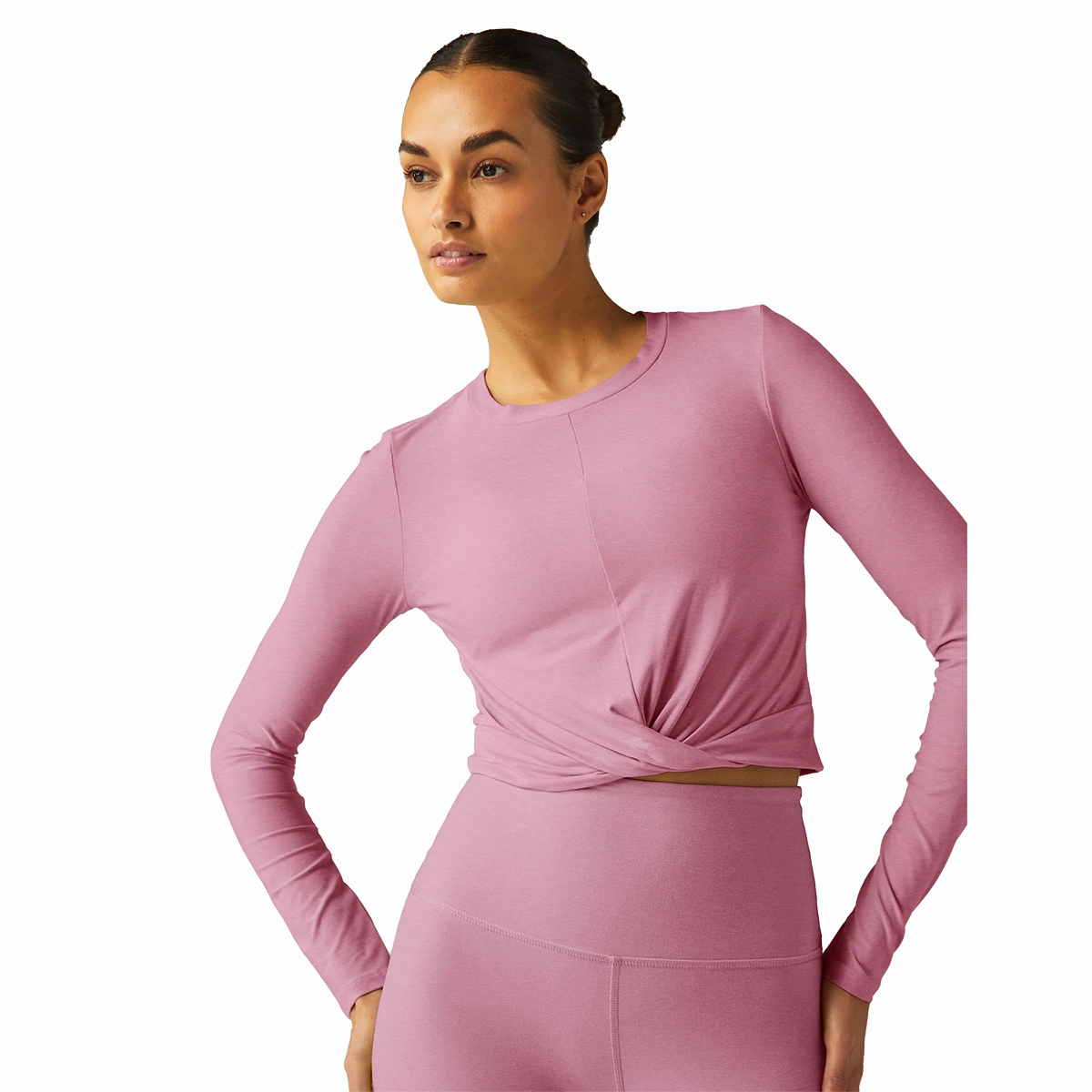 Beyond Yoga Featherweight Daydreamer Pullover Chic Cardigan Self Fabric Tie