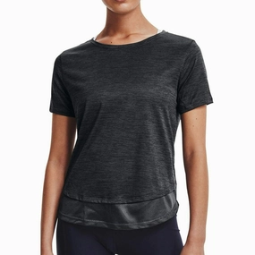 Heat Safe Under Armour Tech Vent Short Sleeve Womens Training Top - Black