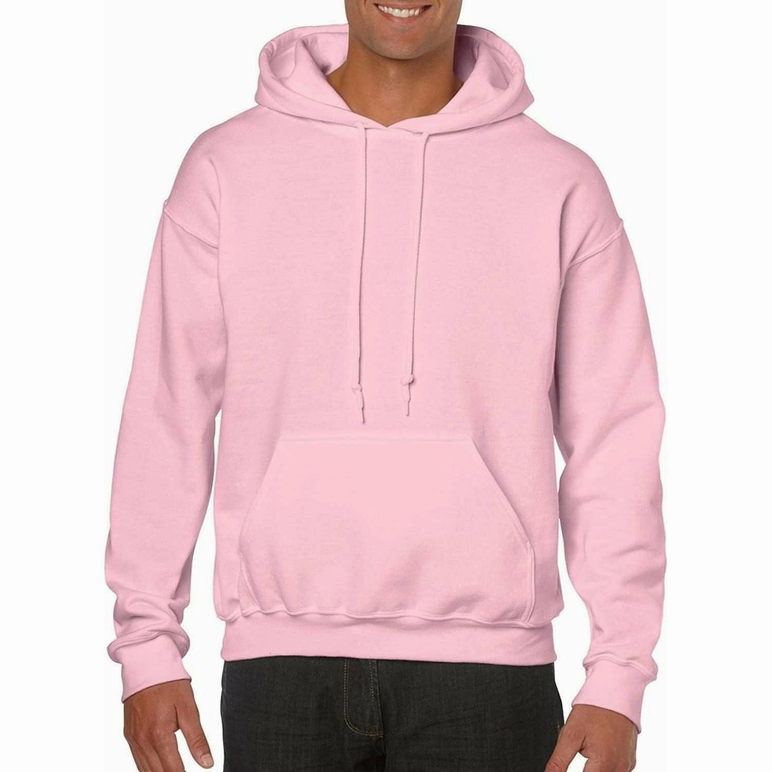 Adjustable Hem Urban Flow Blank Threads Classic Mens Hoody - Pink