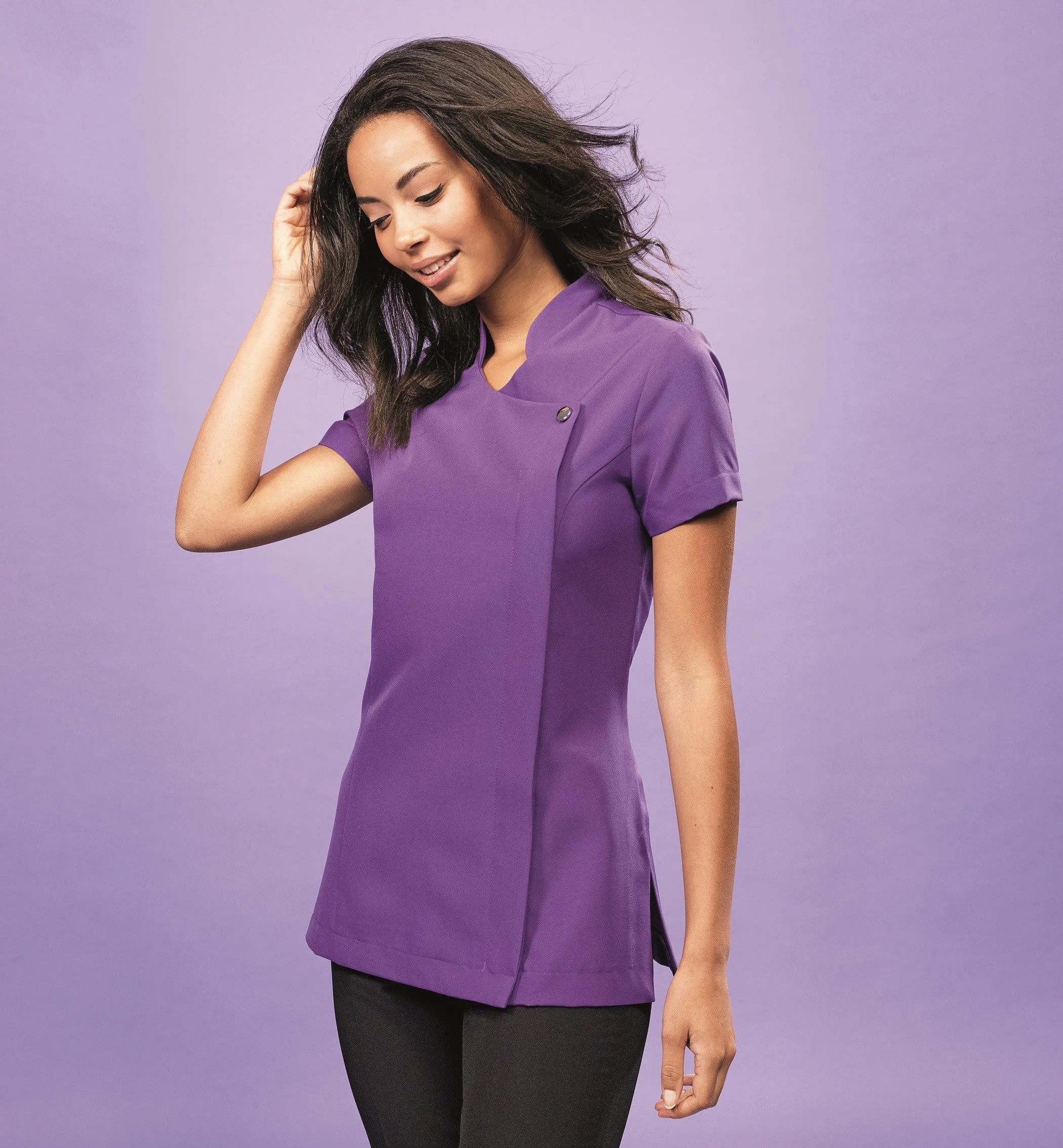 Day Off Leather Core Blossom Beauty & Spa Tunic | BLACK