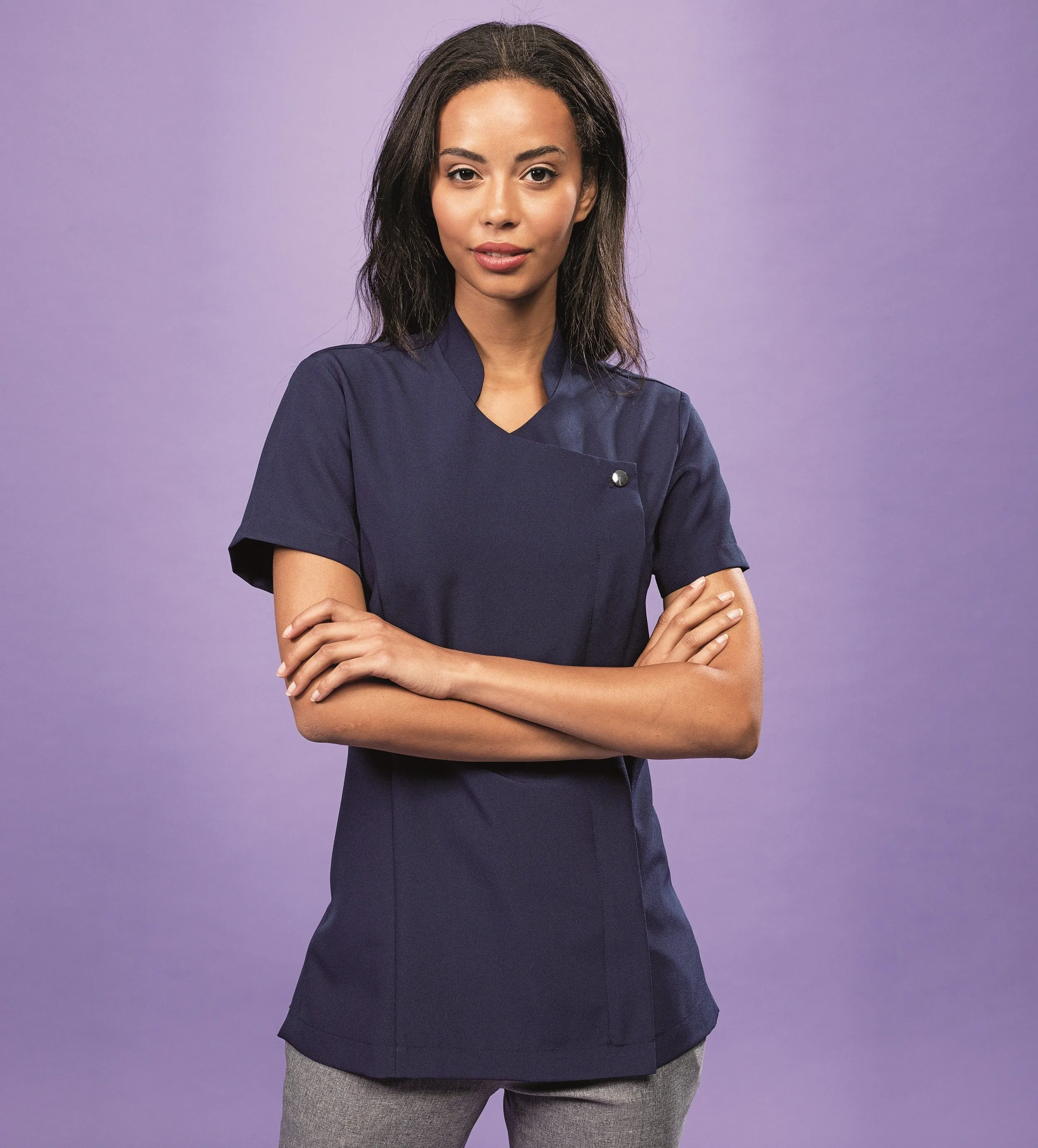 FlexibleWaistband Blossom Beauty & Spa Tunic | BLACK