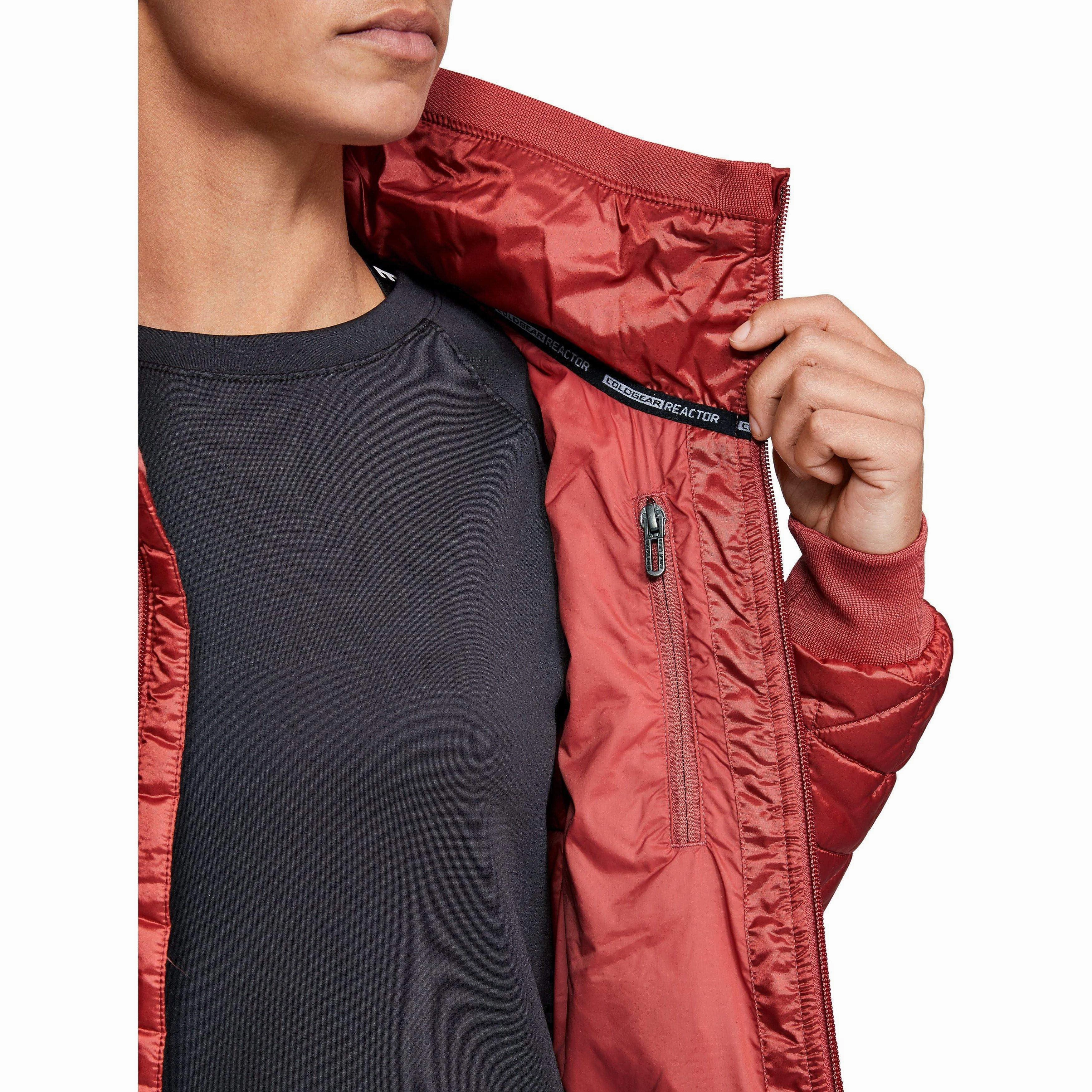 Under Armour ColdGear Reactor Performance Womens Jacket - Pink DropShoulder Premium Fit