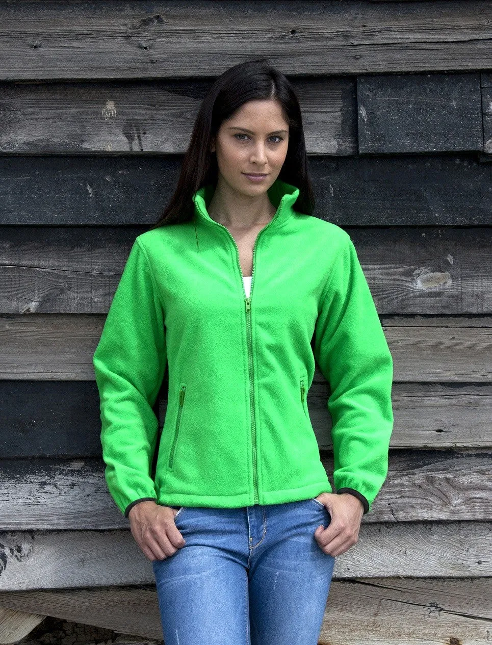 Womens Fashion Fit Outdoor Fleece | BLACK Sharp Line