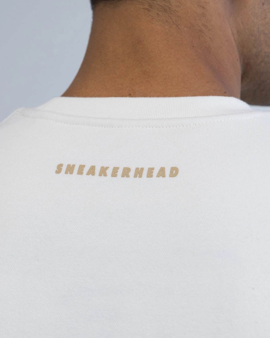 BalancedDrape Mind Ease Sneakerhead Premium Crew Sweater (Cream)