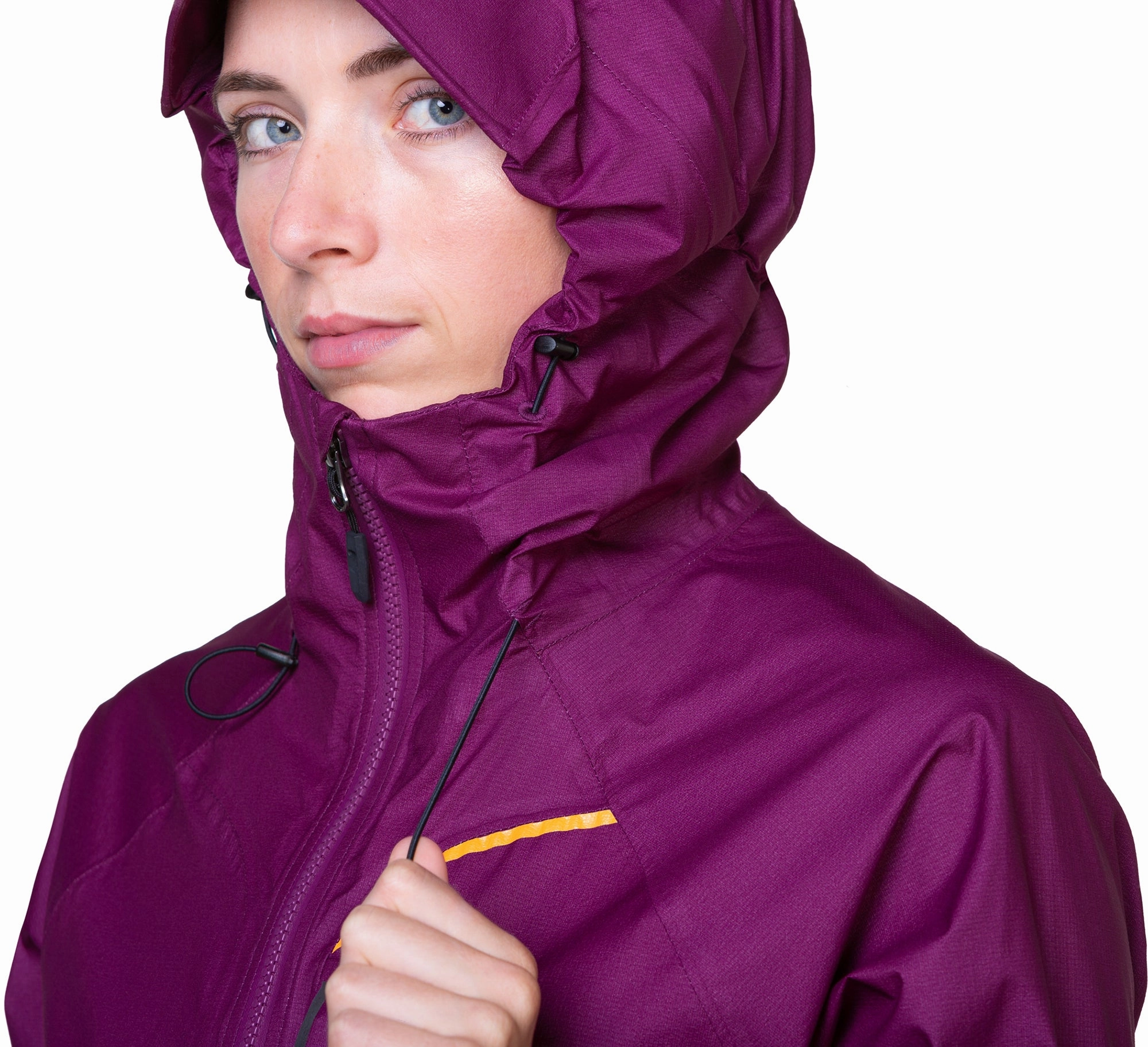 Zippered Pocket Design Reinforced Seams Ronhill Tech Fortify Waterproof Womens Running Jacket - Purple