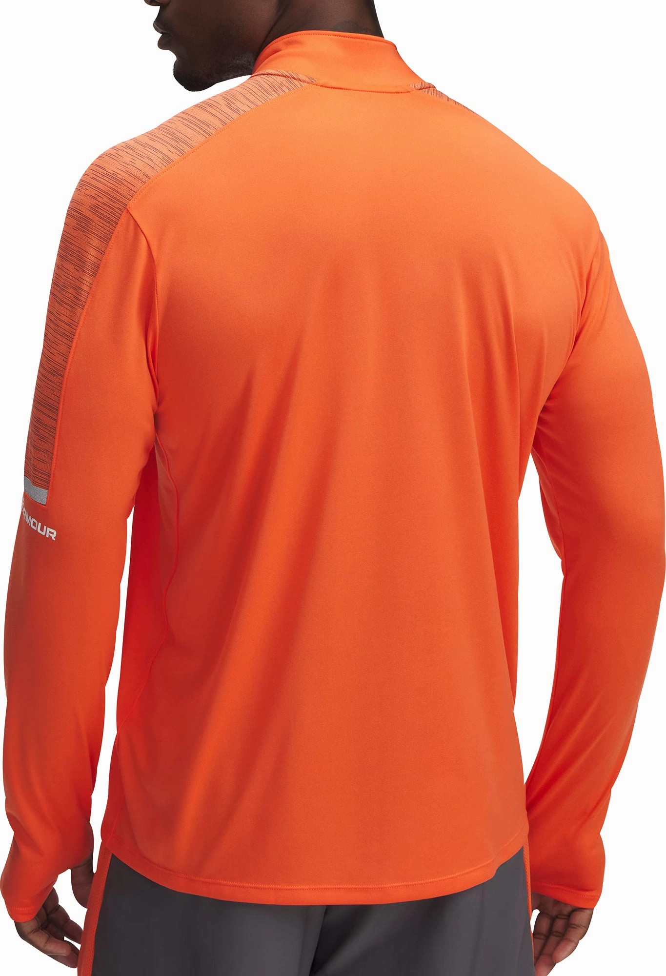 Under Armour Tech Utility Half Zip Long Sleeve Mens Running Top - Orange Office - wear easy - care