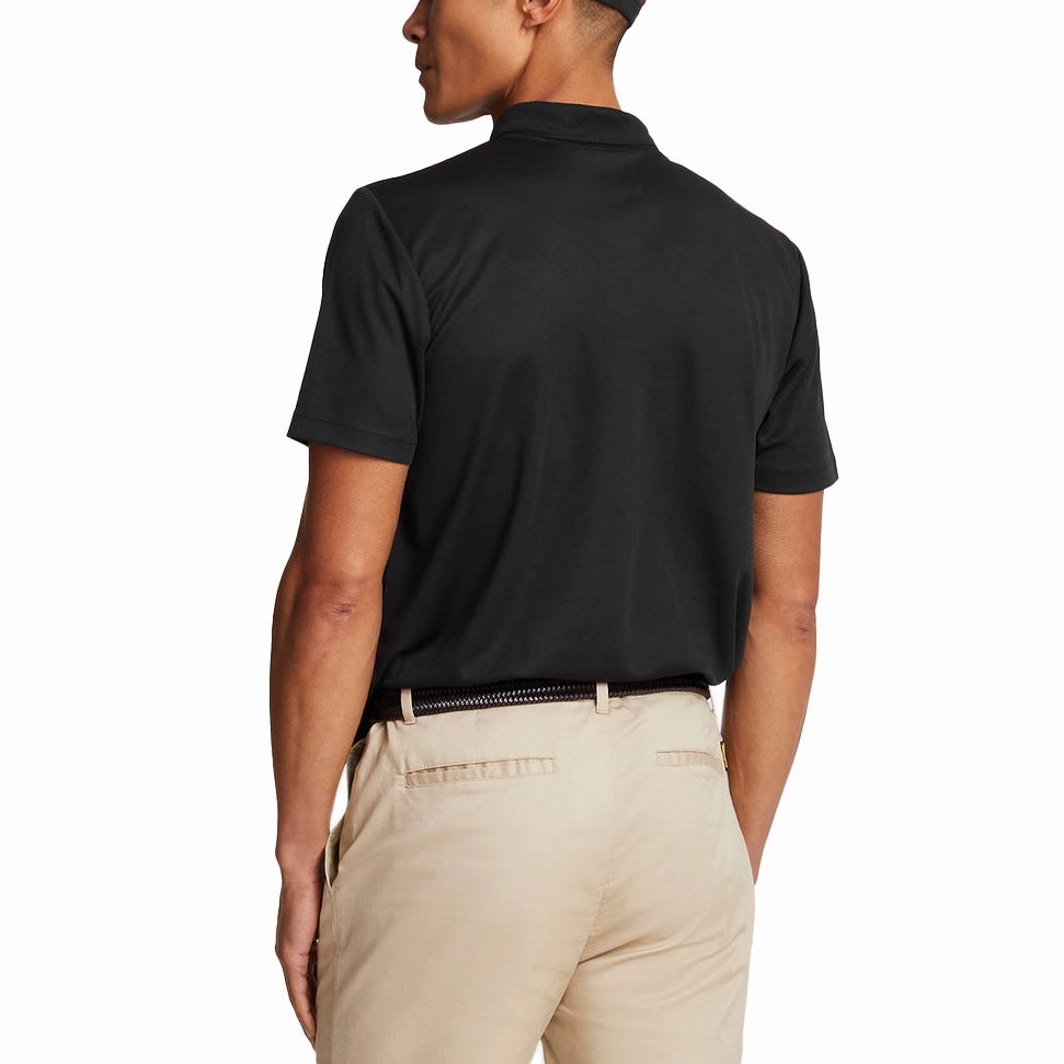 Lyle & Scott Golf Tech Polo Shirt - Jet Black Bound Edge Detailing Smart Office