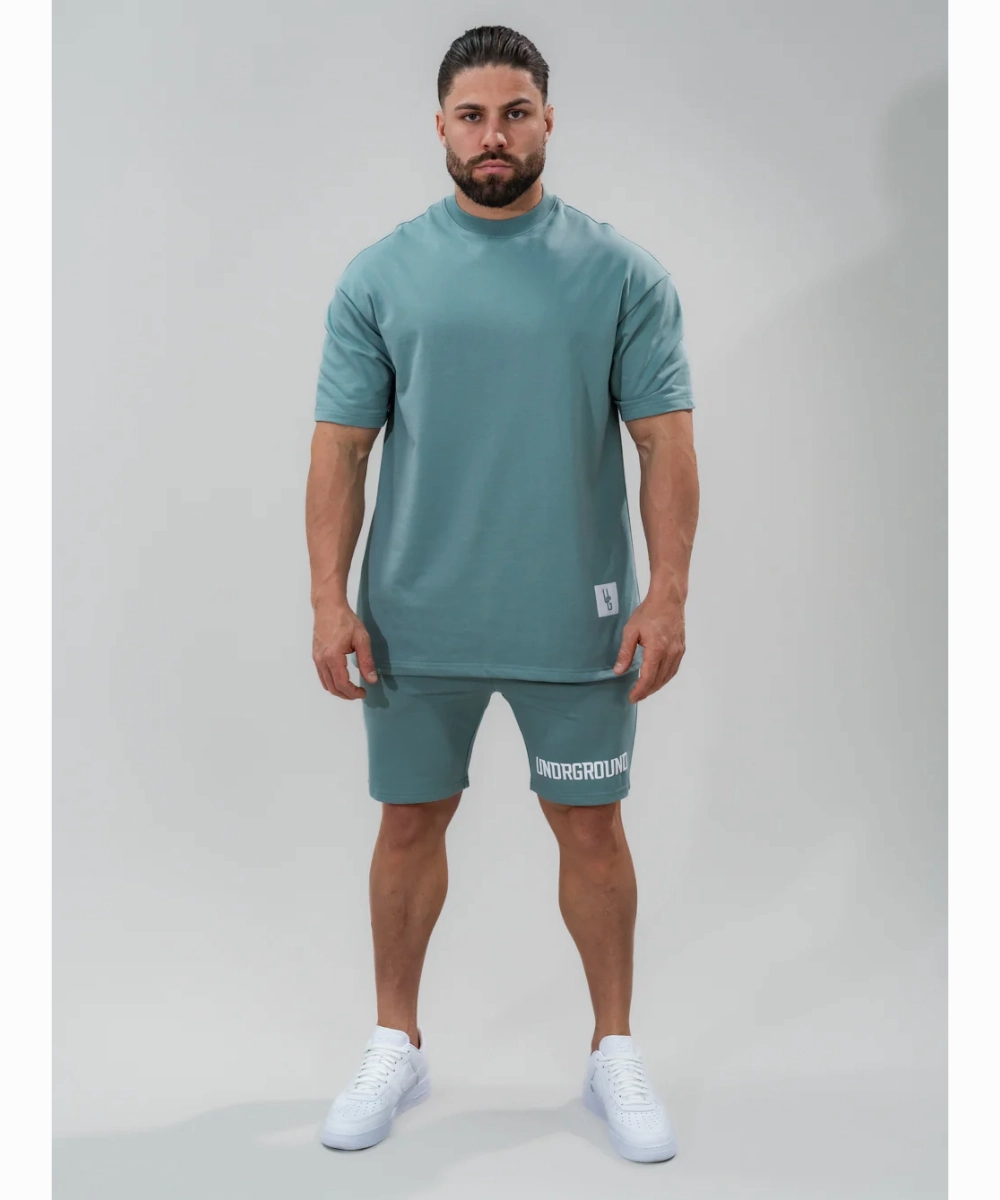 UNDRGROUND Relaxed Fit Tee (Slate Blue) NoSlipGrip MicroPerforatedTexture