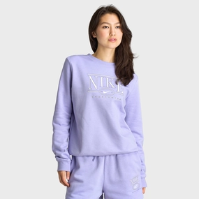Multi Pocket Utility Nike Sportswear Women's Logo Crewneck / Lilac Ice