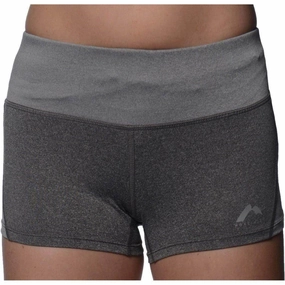 denim alternative More Mile Marl Womens Training Shorts - Grey