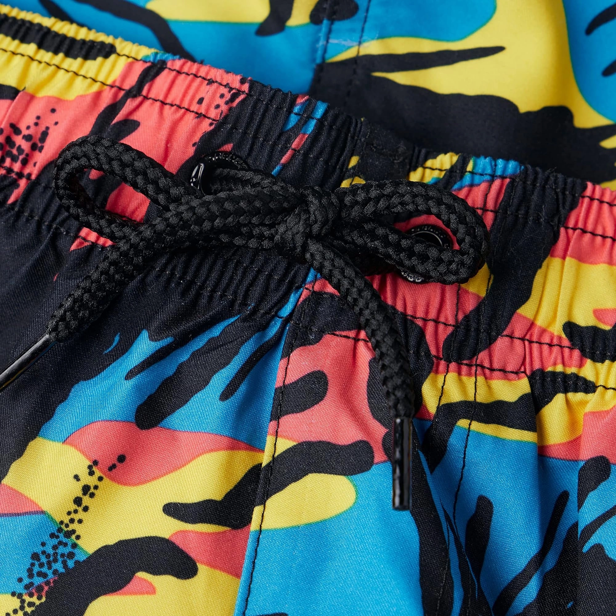 No Roll Edging Speedo Printed Leisure 16 Inch Mens Swim Shorts - Black