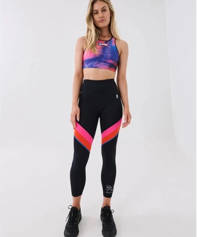 P.E Nation Rewind Legging (Black) Travel Core Happy Core