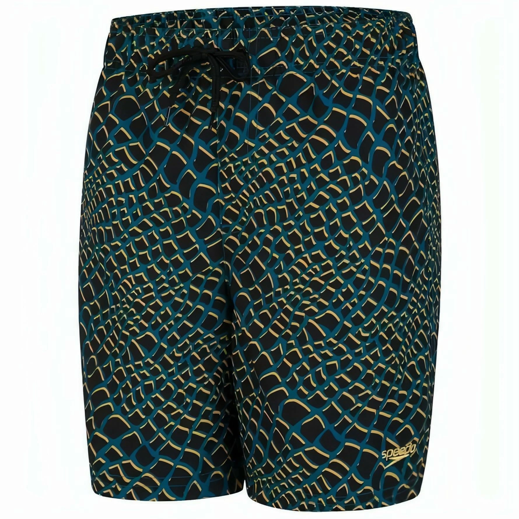 Speedo JunglePuzzle 15 Inch Junior Swim Shorts - Black Rash Free Inner Layer Eco Friendly Dye