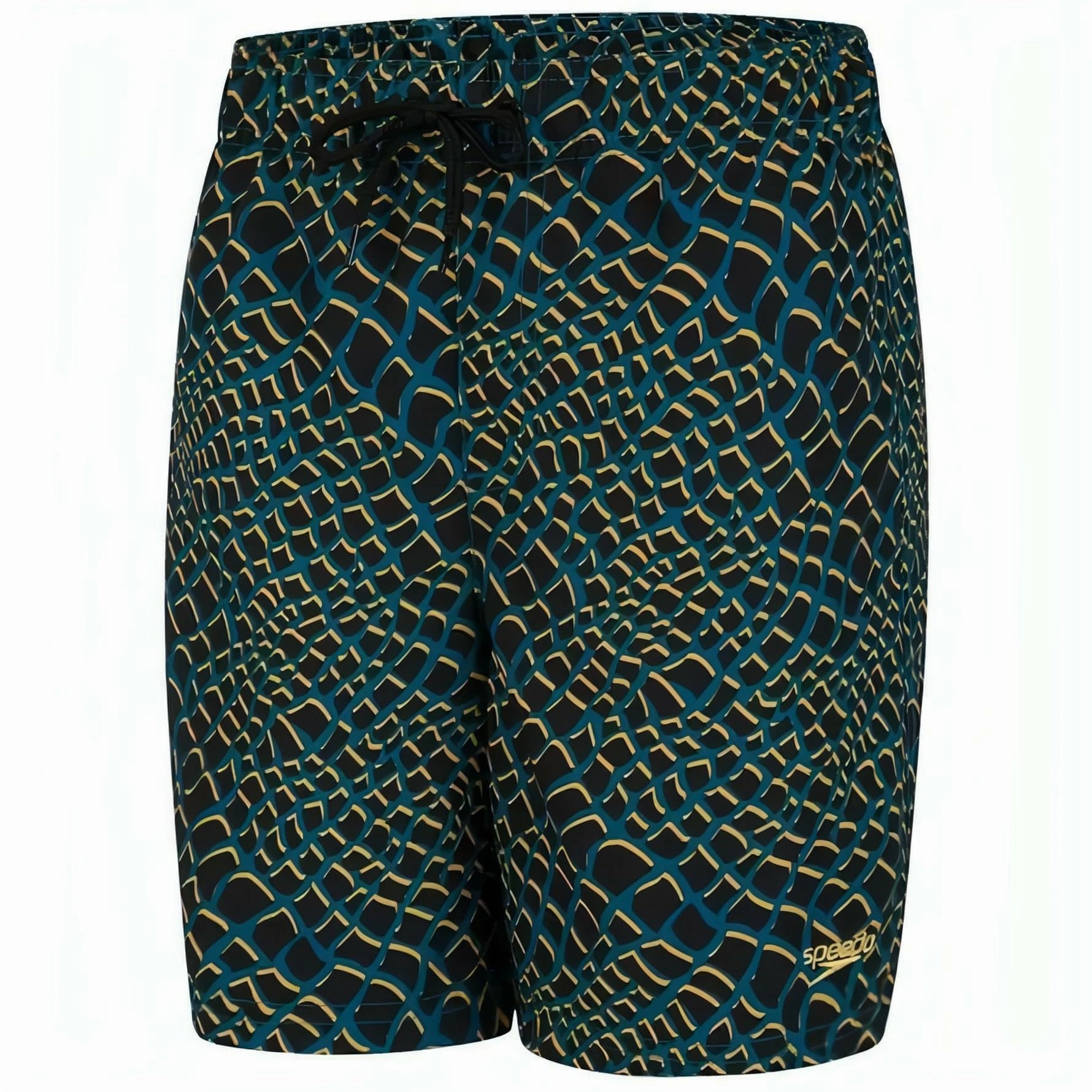 Speedo JunglePuzzle 15 Inch Junior Swim Shorts - Black Non Irritating Flatlock Stitching