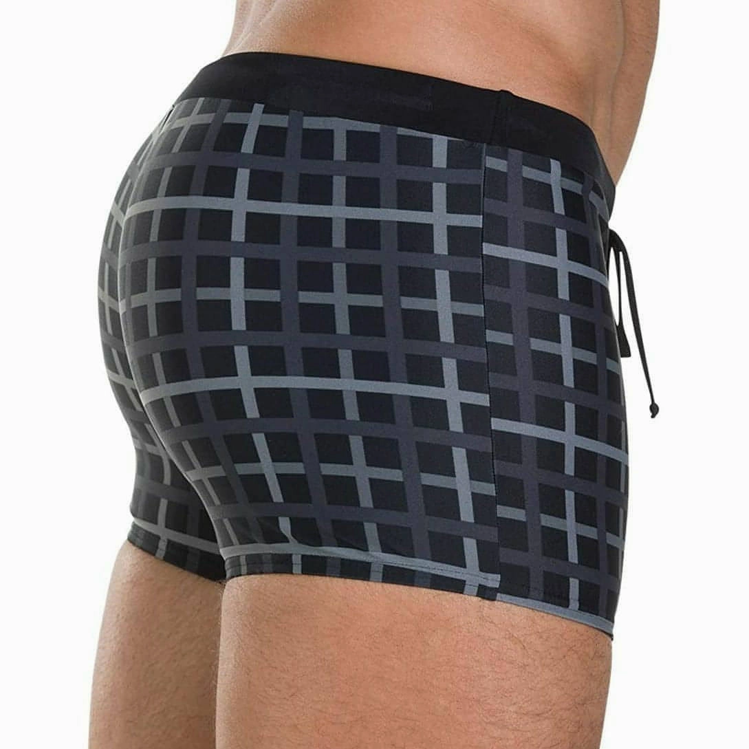 ribbed texture Speedo Valmilton Mens Swim Shorts - Black
