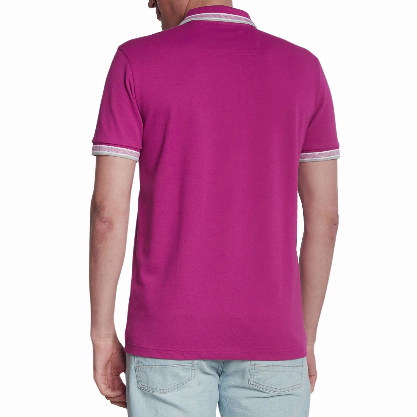 BOSS Paddy Cotton Pique Polo - Open Purple Quick-Dry Tech LowProfile Hem