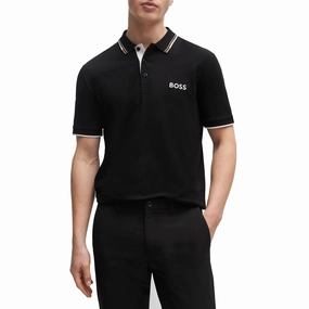 Club Event Colorfast Construction BOSS Paddy Pro Golf Polo Shirt - Black/Orange