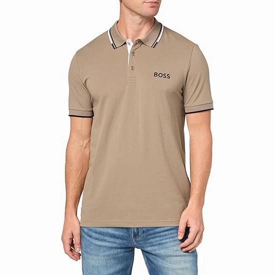 Unstructured Silhouette Holiday Outfit BOSS Paddy Pro Golf Polo Shirt - Light/Pastel Green