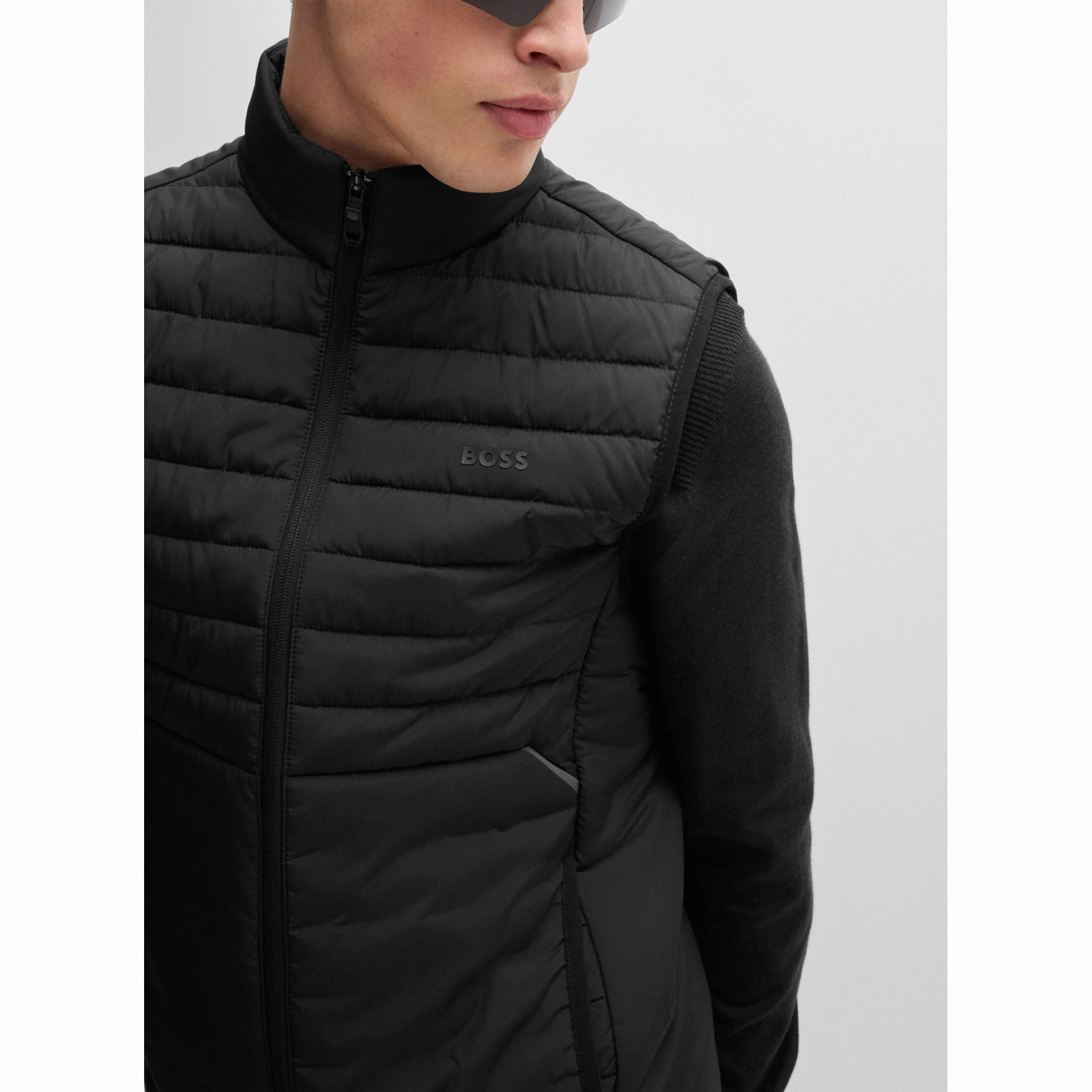 Bad BOSS Thor Water Repellent Padded Golf Vest - Black
