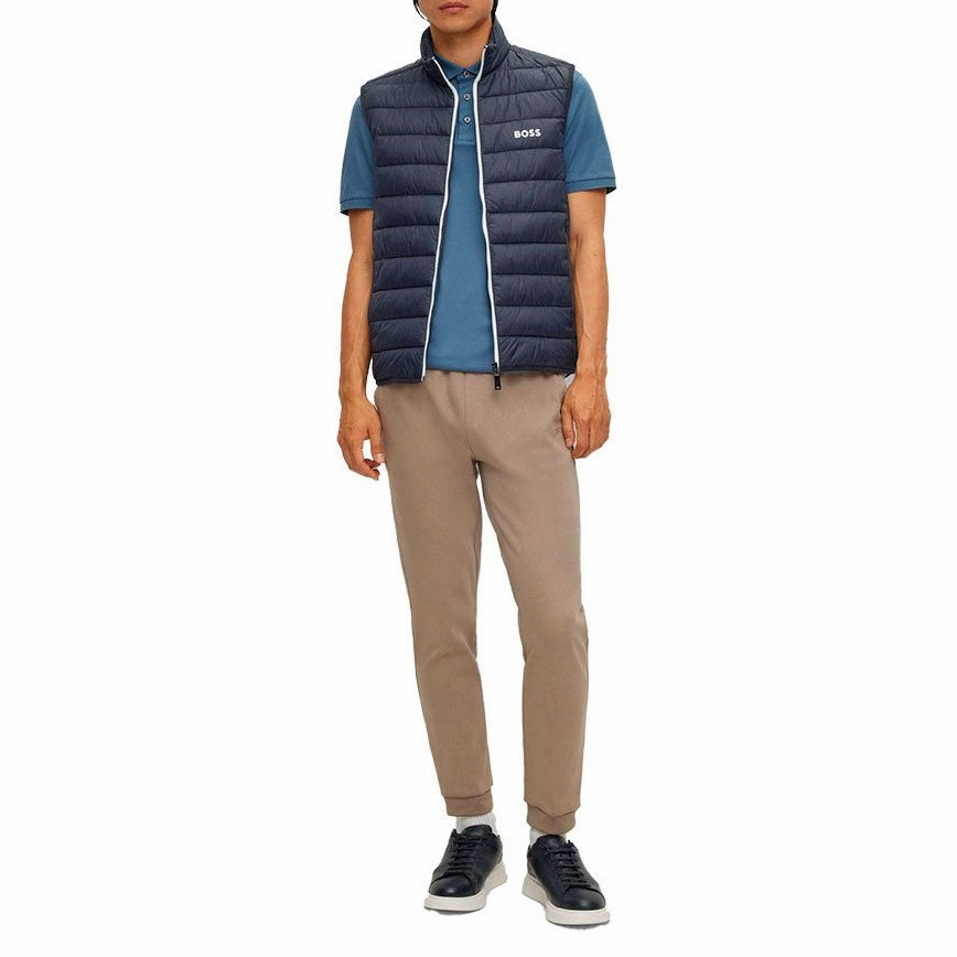 BOSS Water-Repellent Golf Vest - Dark Blue Flexible Back Panel