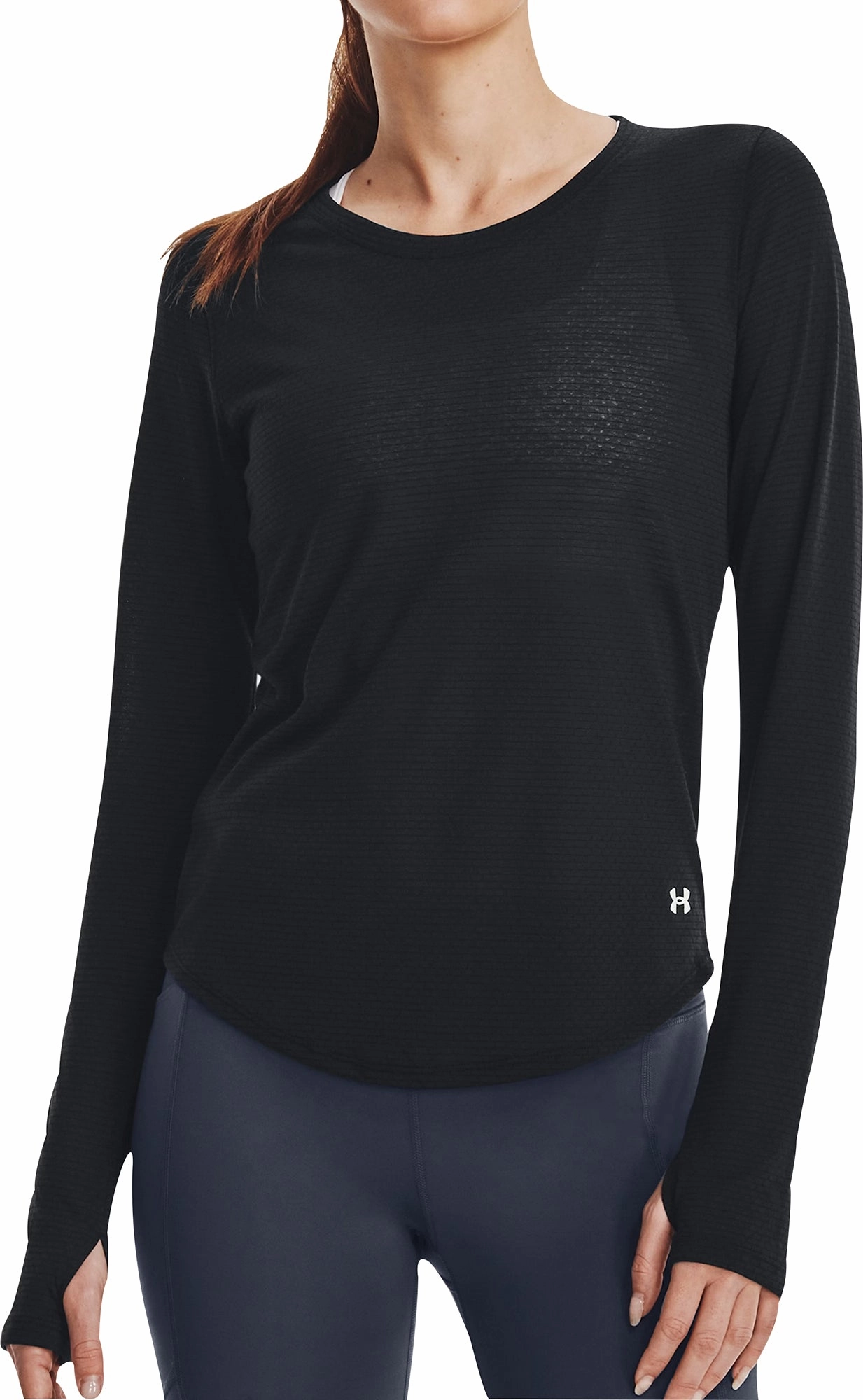 accessible Under Armour Streaker Long Sleeve Womens Running Top - Black