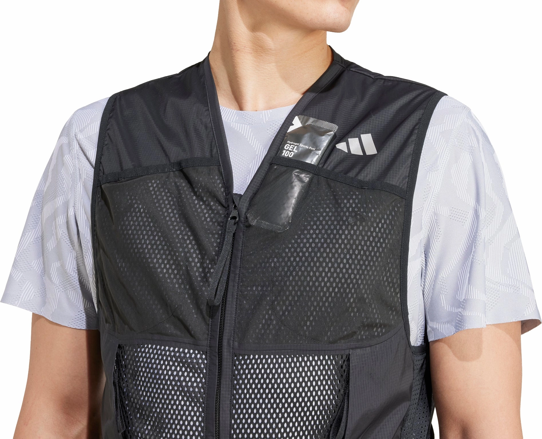 adidas Ultimate Pocket Mens Running Gilet - Black tag platform
