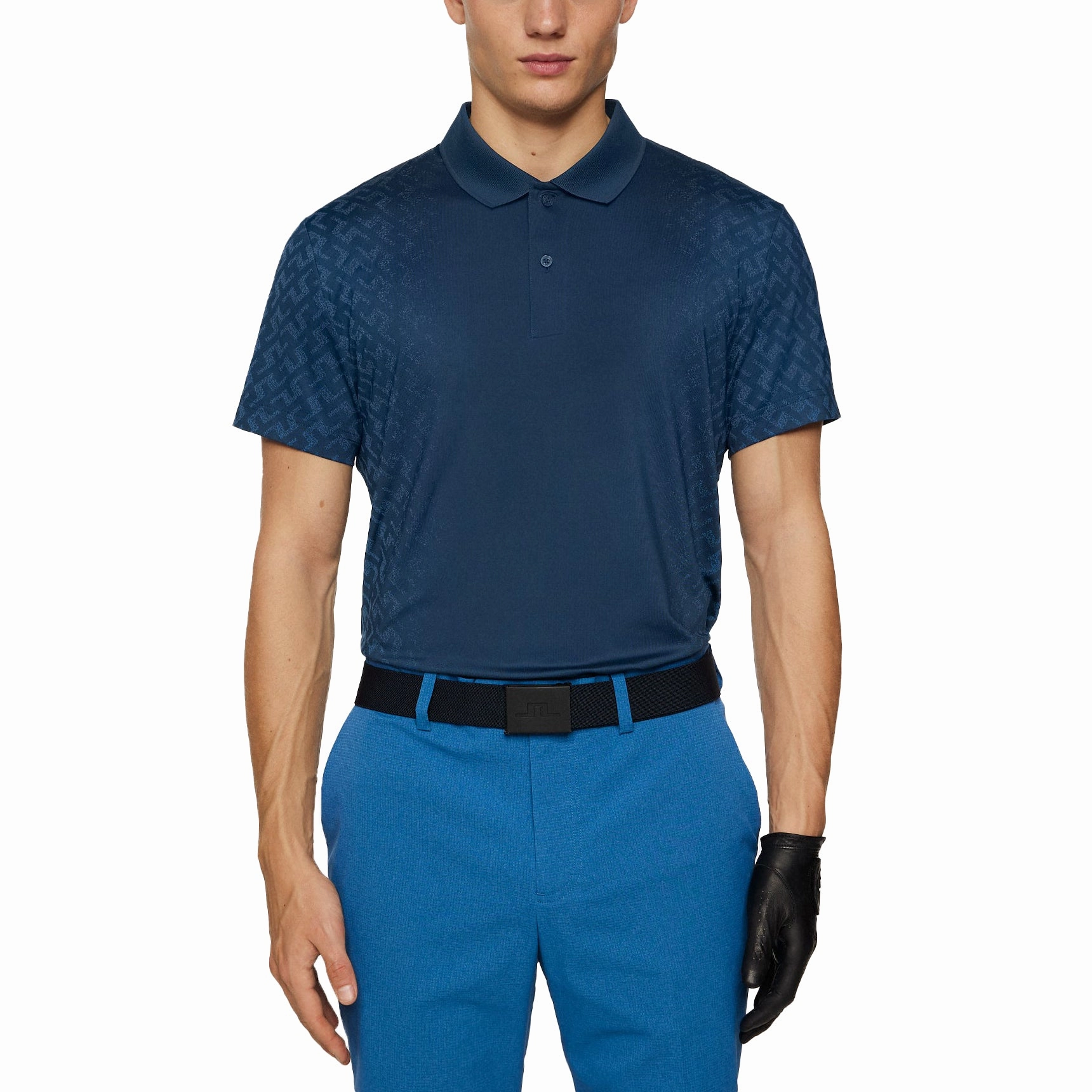 Modern Cut Unstructured Silhouette J.Lindeberg Kalle Golf Polo Shirt - JL Navy