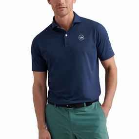 Peter Millar Soul Performance Mesh Golf Polo Shirt - Navy Smart Office Outdoor Adventure