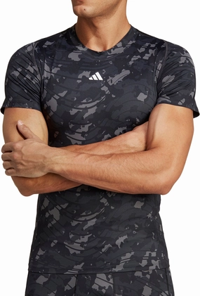 River Flow Fast Fit adidas Tech Fit Short Sleeve Mens Training Top - Black