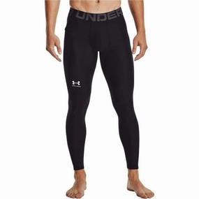 Under Armour HeatGear Compression Mens Long Running Tights - Black natural fabric Tactical