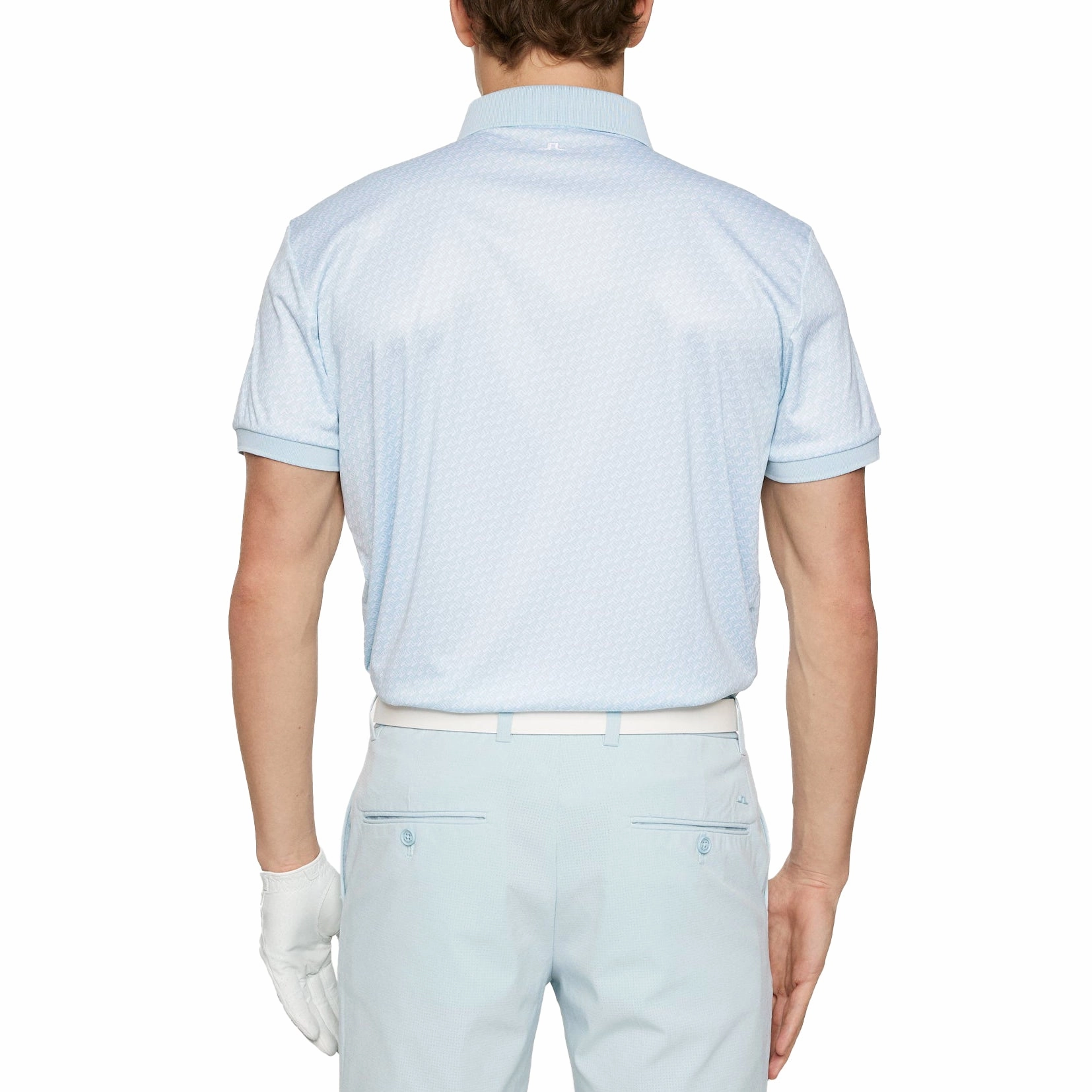 Smart Casual J.Lindeberg Tour Tech Printed Golf Polo Shirt - Shadow Bridge Winter Sky