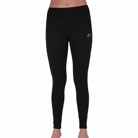More Mile Power Womens Long Running Tights - Black hockey rink